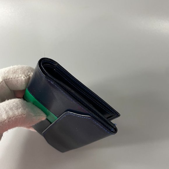 Loewe Unisex Navy Blue Leather Bi-fold Wallet - Picture 9 of 10